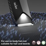 Electric Body Hair Trimmer,Groin Trimmer Ceramic Blade, Waterproof Wet/Dry Groomer, USB Recharge Dock, Men’s Wireless Ball Shaver,LED Display - Image 3