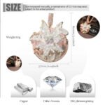 Iced Out Rose Pink Drip Pendant 18K Gold Electroplated Cubic Zirconia Hip Hop Round Medallion Necklace Cuban Chain Charm Colorful Stone Inlay Dripping Gold Street Rapper Fine Jewelry Accessory For Men Party Club Daily Sparkli - Image 2