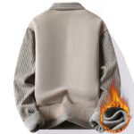 Mens Polo Sweater Shirt Collar Knit Pullover Autumn Winter Fleece T-shirt Casual Sweaters Navy Blue Khaki Korean Clothing - Image 4