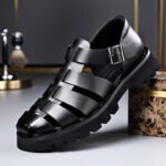 Summer Gladiator Sandals New Breathable Casual Men Genuine Leather Sandals Hollow Beach Shoes Men Black Sizes 38-48 Men sandals - Image 3