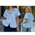Fit Short 3 D Flower Tops Short Sleeve Shirts Summer Fashionable Women S 3 D Tops Loose Fit Color Durable - Image 3