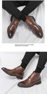 Men Boots Red Sole Handmade Solid Color Lace Up Classic Business Ankle Boots for Men Free Shipping Fashion Mens Shoes - Image 19
