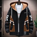 Men's Casual Hooded Jackets Autumn Patchwork Thin Coats Outwear Top Windbreaker Streetwear Clothing Plus Size - Image 6