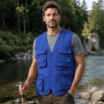 Fishing Vest for Men Outdoor, Utility Safari Cargo Vest With 8 Pockets, Lightweight, Work, Hiking, Travel - Image 2