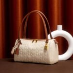 C-H Women's Boston Bag Autumn Winter New Collection Letter Design Texture Shoulder Bags - Image 4