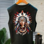 100% pure cotton summer men's fashionable casual loose American trend retro printed beach sports sleeveless vest - Image 6