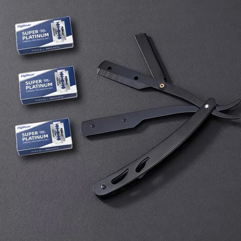 S8ebd3983996643a08a2ee87f6210e359u.jpg NEW Manual Shaver for Men Barbershop Razor Stainless Steel Shank Is Easy To Use Safety Razor Shaving Razor with Blades - Image 1