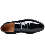 Mens Dress Shoes Formal Business Oxford High Gloss Patent Slip On Loafers Comfortable Casual Driving Boat Shoe For Men - Image 2