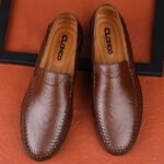CLOHOO Men's Business Casual Shoes Leather Stitching Comfortable Breathable Rubber Bottom Second Layer Cowhide - Image 5