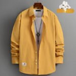 2022 Mens Harajuku Colors Oversized Shirt 100% Pure Cotton Men Korean Fashion Long Sleeve Shirts Male Button Up Shirts Blouses