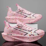 Men's Breathable Road Running Shoes - Shock-Absorbing and Wear-Resistant Soles, Eva Cushioning Pads, Lightweight Low-Top Sneakers with Striped Design, Suitable for Gym, Jogging and Everyday Wear, Stylish Sporty Style, with Ev - Image 5