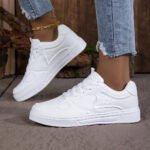 Fashion Women Casual Shoes Breathable Walking Flat Shoes Sneakers White Female Footwear Sports Running Outdoor Walking For women - Image 5