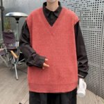 Men's Casual Sweater Vest Warm and Comfortable Vest in Autumn and Winter Sleeveless O-neck Basic Pullover Sweater - Image 2