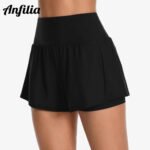 Anfilia 3" Women High Waisted Swim Board Shorts UPF 50+ Quick Dry Swim Trunks with Liner