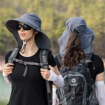Designer Lightweight Ponytail Hole Visor Hats Summer Bucket Hats for Women Big Brim Outdoor Eye Protection Sunscreen Cap Sun Hat - Image 3