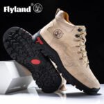 FLYLAND Men's Ankle Boots Casual Leather Shoes Fashion Vintage Hand Stitching Soft Business Handmade Shoes - Image 22
