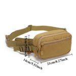 Outdoor MOLLE Tactical Waist Bag for Men Outdoor Multi Functional Nylon Sports Waist Bag for Hiking, Hunting, Running, Cycling, Assault Combat Waistpack - Image 6