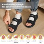 FitVille Men'S Sandals Summer Flat Shoes Widened Elderly Casual Shoe Breathable Lightweight For Plantar Fasciitis Pain Relief - Image 3
