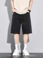 Men's Summer Denim Cargo Shorts Big Size 8XL 7XL 6XL Elastic Waist Straight Baggy Jeans Shorts - Image 8