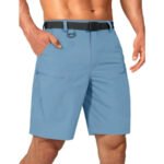 Mens Cargo Hiking Shorts Water Resistant Quick Dry Lightweight Breathable Tactical Shorts with Nylon Belt - Image 22