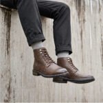 CAPTAIN ANKLE BOOTS Men's Vintage Combat Boots Lace-Up Cap Toe Ankle BOOTS - Image 17