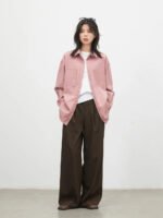 CHIC VEN Fashion Women Shirt Loose Casual Pink Long Sleeve Vintage Cotton Female Blouses Spring Summer 2026 Woman Jacket - Image 3