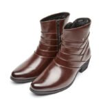 Luxury Men Boots Leather Chelsea Boots High Top Buckle Strap Formal Shoes Black British Style Ankle Boots Pointed Toe Brown Boot - Image 26