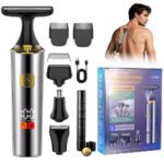 Hatteker Electric Rechargeable Full-Body Hair Trimmer Men's Shaver Grooming Clippers Adjustable Personal Hygiene Hair Removal Device