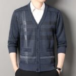 Vintage Men Knitted Sweaters Cadigan Men's Casual Fashion Button Up Cardigans Jackets Autumn Winter Jumper Coat - Image 5