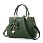 Women Messenger Bags With Flower Pendant Office Ladies Fashion Totes Pure Handbag For Female New Crossbody Shoulder Bags - Image 3