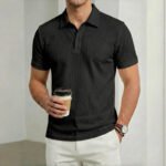 Men's Polo Shirt, Short-Sleeved T-Shirt, Summer Casual Button-Down Placket Street Style Short-Sleeved Polo Shirt, Sizes S-3XL