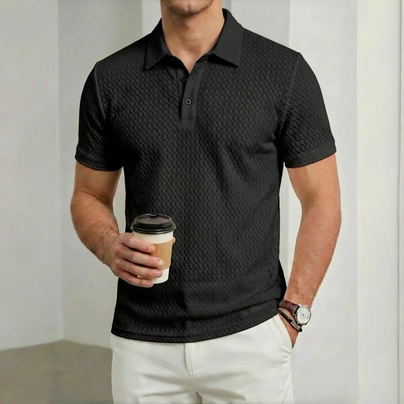 Sa50f105c76184bee816af8d88849e882h.jpg Men's Polo Shirt, Short-Sleeved T-Shirt, Summer Casual Button-Down Placket Street Style Short-Sleeved Polo Shirt, Sizes S-3XL - Image 1