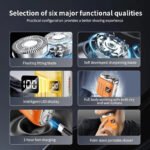 9000+ RPM Portable Electric Shaver, 180-Day Battery & 1H Fast Charge, LED Smart Display, Waterproof, Floating Blades, Type-C - Image 6