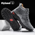 FLYLAND Men's Ankle Boots Casual Leather Shoes Fashion Vintage Hand Stitching Soft Business Handmade Shoes - Image 34