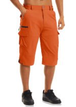 Men's Cargo Work Shorts Quick Dry 3/4 Length Capri Pants Multi-pockets Knee Length Trousers Summer Board Beach Shorts - Image 34