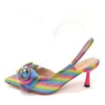 Latest Women's Luxury Diamond Crystal High Heels New Fashion Sandals Party High Heels Elegant Italian Women's Shoes - Image 6