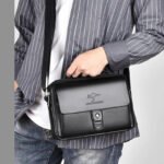 Stylish Men's Leather Shoulder Bag, Casual Crossbody Purse with Adjustable Strap, Perfect for Work, Travel, and Daily Commute - Image 5