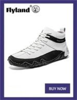 FLYLAND Men's Ankle Boots Casual Leather Shoes Fashion Vintage Hand Stitching Soft Business Handmade Shoes - Image 9