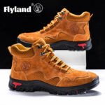 FLYLAND Men's Ankle Boots Casual Leather Shoes Fashion Vintage Hand Stitching Soft Business Handmade Shoes - Image 23