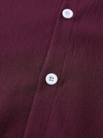 Summer Fashion Men's Short Sleeve Button Down Henley Shirts Casual Solid Beach Shirt - Image 3