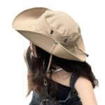 Women's Hiking Bucket Hat, Outdoor Wide brim Fishing Hat, Trekking Sun Hat, Western Big Head Circumference Cowboy Hat for Men - Image 2