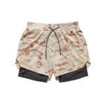 Men's Fitness Training Shorts,Summer Casual Black 2 In 1 Quick Dry Gym Running Shorts Outdoor Slim Quarter Pants - Image 17