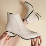 New Autumn Winter Woman Boots Women Shoes Ladies Low Heeled Ankle Boots Women Platform Warm Fleece Shoes Snow Boots Bottes