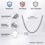 Classic Punk Cuban Chain Necklace for Men Women,Stainless Steel Grey Silver Gold Black Color Chain Link Collar,Wholesale Chain - Image 4