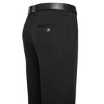 Suit Pants Men Business Casual Trousers Formal Dress Straight Pants Elastic Black Navy Blue Male Clothing - Image 3