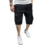 Mens Casual Cotton Twill Cargo Shorts Drawstring Classic Chino Stretch Short with 6 Pockets - Image 7