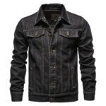 2026 New Autumn Men's Casual Workwear Jeans Jacket Loose Casual Versatile Youthful Male Solid Color Tops Dnim Mens Outwear - Image 3