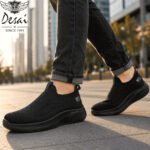 Desai Men's Wide Width Knit Slip-on Sneakers Max Cushion Walking Shoes Lightweight Breathable - Image 5