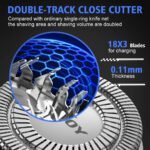 Electric Razor for Men Cordless,Men's Electric Shaver,,Pop-up Trimmer,Wet or Dry Rotary Shaver for Men for Travel,USB Fast Charging - Image 3