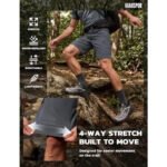 Hiauspor Men's Hiking Cargo Shorts 9"/10" Quick Dry Lightweight Waterproof for Golf Tactical Fishing Casual with 6 Pockets - Image 4